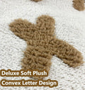 AISENO 48 Inch White Plush Alphabet Christmas Tree Skirt Faux Fur Decor by Deal US