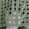 Elegant Comfort Table Runner Green Crochet Luxury Embroidery 16x20 Inch by Deal US