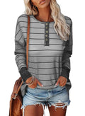 EVALESS Womens Brown Waffle Knit Henley Top Long Sleeve Size XS by Deal US