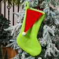 Lunmon 6pcs 18in Red Green Christmas Stockings Faux Fur Holiday Decor by Deal US