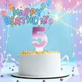 Zi Lan MGJJB-17 Rose Pink Gradient Number 17 Birthday Candle Cake Topper by Deal US