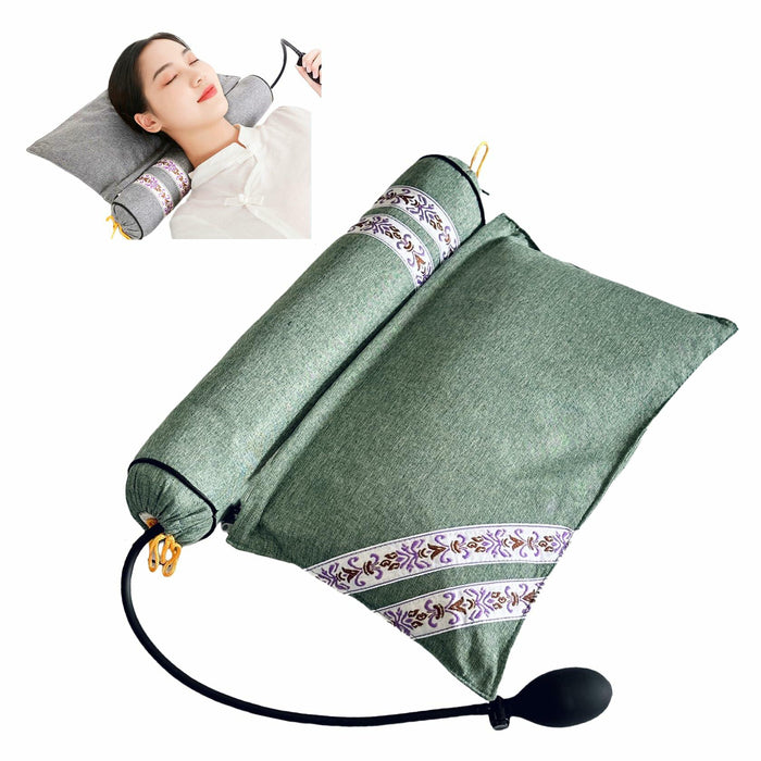 APSWUDR Cervical Traction Pillow ZT2-01 Green 17x13in 1P by Deal US