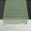 Elegant Comfort Table Runner Green Crochet Luxury Embroidery 16x20 Inch