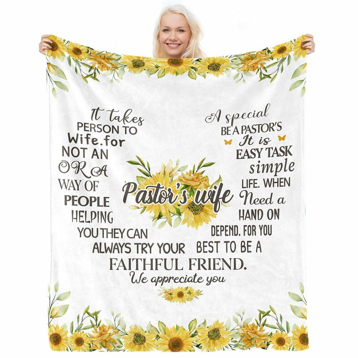 JTUOW Sunflower Blanket Pastor Appreciation Christian Gift 60x50 by Deal US