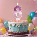 Zi Lan MGJJB-17 Rose Pink Gradient Number 17 Birthday Candle Cake Topper by Deal US