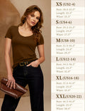 Amoretu Dark Green Slim Fit V Neck T Shirt Short Sleeve Basic Top Size L by Deal US