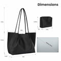 ZFZGFRCS Faux Leather Tote Bag Large Beige Handbag with Wallet by Deal US