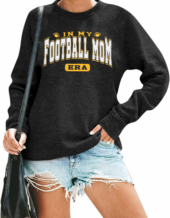 BANGELY Women's Football Mom Sweatshirt Crewneck Long Sleeve Dark Grey - XXL by Deal US