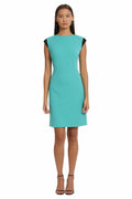 Donna Morgan Women's Teal Green Extended Shoulder Cap Sleeve Sheath Dress - Sz10 by Deal US