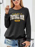 BANGELY Women's Football Mom Sweatshirt Crewneck Long Sleeve Dark Grey - XXL by Deal US
