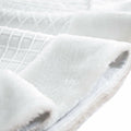 USILAND Christmas Tree Skirt White Faux Fur Rhombus Texture Size 32 by Deal US