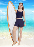 baleaf Women's Swim Top Tankini Square Neck Built-in Bra Navy Blue Size 38 by Deal US