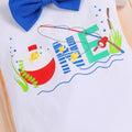 Big One Boys Bowtie Romper Suspenders Diaper Cover Hat Royal Blue Size 6-12M by Deal US