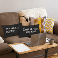 Mingnei Call Your Mom Reversible Decorative Pillow Cover 12x20 Black by Deal US