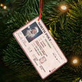 Santa's Lost Driver License Christmas Ornament with String & Envelope by Deal US