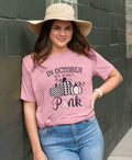 FASHGL I Wear Pink for My Mom Breast Cancer Awareness T-Shirt Pink Size S by Deal US