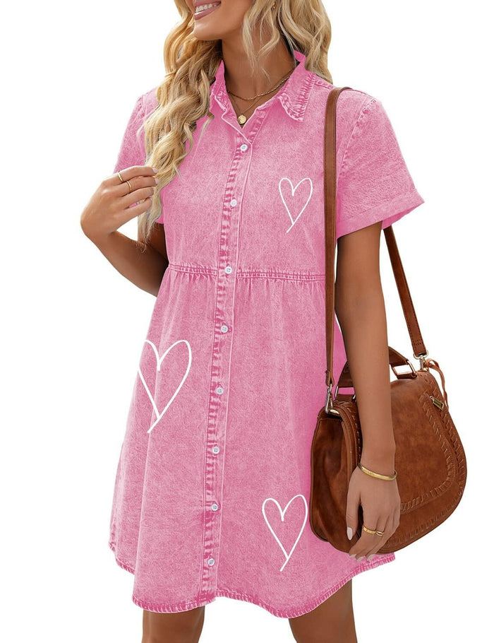 LookbookStore Pink Babydoll Dress Lightweight Casual Size L by Deal US