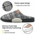 Ablanczoom Unisex Memory Foam House Slippers Grey-White Size 46/47 by Deal US