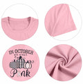 FASHGL I Wear Pink for My Mom Breast Cancer Awareness T-Shirt Pink Size S by Deal US