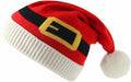 INOGIH Christmas Santa Hat Knitted Beanie Pom Pom Winter Cap Unisex - Size M by Deal US