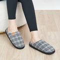 Ablanczoom Unisex Memory Foam House Slippers Grey-White Size 46/47 by Deal US
