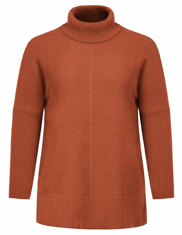 Hanna Nikole Plus Size Cowl Neck Sweater Long Sleeve Orange Size 16 by Deal US