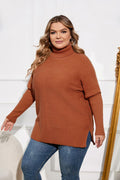 Hanna Nikole Plus Size Cowl Neck Sweater Long Sleeve Orange Size 16 by Deal US
