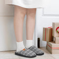 Ablanczoom Unisex Memory Foam House Slippers Grey-White Size 46/47 by Deal US