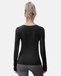 WANAYOU Women's Compression Dry Fit Long Sleeve Shirt 2 Pack Black Size M by Deal US