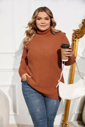 Hanna Nikole Plus Size Cowl Neck Sweater Long Sleeve Orange Size 16 by Deal US