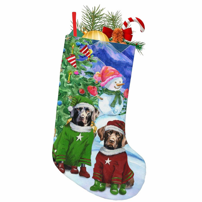 MOLAIGIN Christmas Black Labrador Chocolate lab Santa Dog Retriever 18 Inches by Deal US