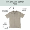 HonestBaby Polo T-Shirt Organic Cotton Infant Unisex Khaki - Size Newborn by Deal US