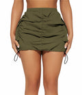 Womens Y2K Cargo Mini Skirt Elastic Waist Ruched Side Pockets Size S by Deal US