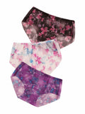 OYOANGLE Women's Floral Print Sheer Panties Mid Waist 3 Pc Multicolor Size L by Deal US