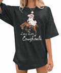 Western Halloween T-Shirt Funny Cowghouls Spooky Grey Size M by Deal US