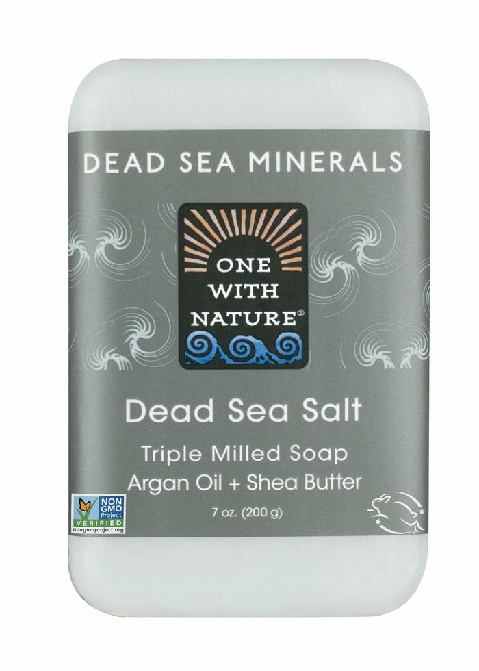 One With Nature Dead Sea Mineral Salt Soap 7oz Argan Oil Shea Butter by Deal US
