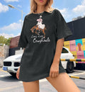 Western Halloween T-Shirt Funny Cowghouls Spooky Grey Size M by Deal US