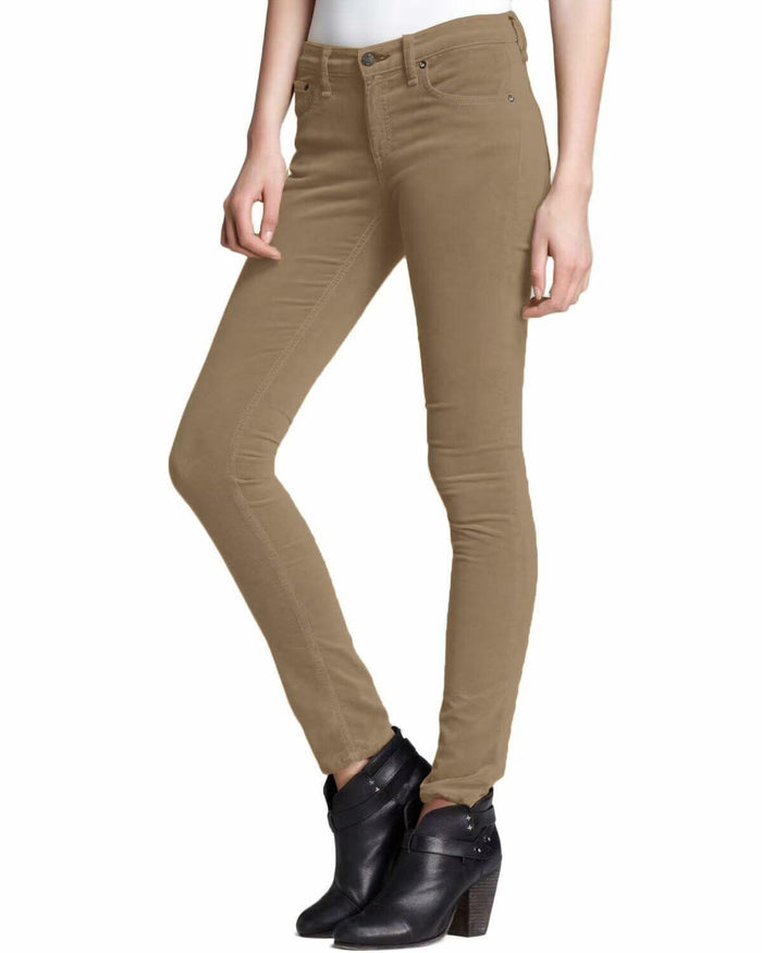 Hybrid & Company Corduroy Skinny Pants Camel Size 11 by Deal US