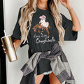 Western Halloween T-Shirt Funny Cowghouls Spooky Grey Size M by Deal US