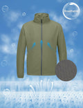 Little Donkey Andy Men's Windbreaker Jacket Lightweight Water-resistant Sage XL by Deal US