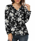 Jouica V Neck Tunic Top Women Black Size Small by Deal US