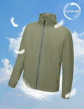Little Donkey Andy Men's Windbreaker Jacket Lightweight Water-resistant Sage XL by Deal US