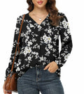 Jouica V Neck Tunic Top Women Black Size Small by Deal US