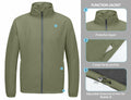Little Donkey Andy Men's Windbreaker Jacket Lightweight Water-resistant Sage XL by Deal US