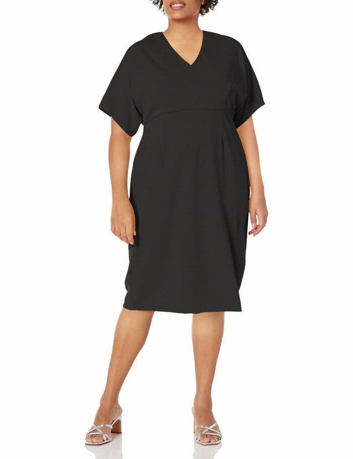 London Times Women's Black Midi Sheath Dress Versatile Polished Size 8 by Deal US