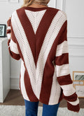 EVALESS Womens Brown Striped Knit Sweater Long Sleeve Pullover Size S by Deal US