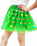 DMLBC Women's Green Polka Dot Tulle Tutu Skirt Ballet Costume Dress-Up - Size L by Deal US