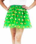 DMLBC Women's Green Polka Dot Tulle Tutu Skirt Ballet Costume Dress-Up - Size L by Deal US