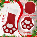 Geyoga 6 Pcs Dog Christmas Stocking Red White Knitted 18in Large Set by Deal US
