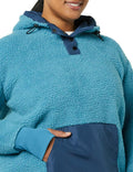 Amazon Essentials Women's Teddy Fleece Hoodie Jacket Teal Blue Size 1X by Deal US